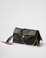 Prada Soft Sound Large Leather Shoulder Bag With Charms - Image 2